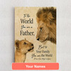 Personalized Canvas Lion Father 2