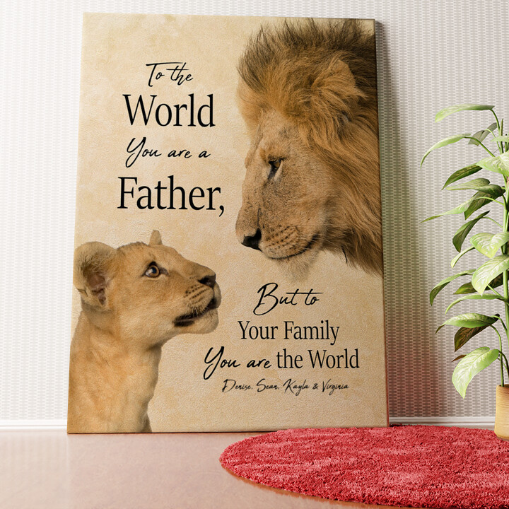 Personalized mural Lion Father 2