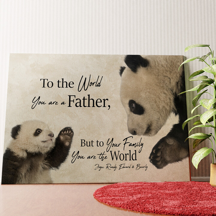 Personalized mural Father Panda