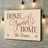 Personalized canvas print Home Sweet Home