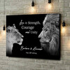 Personalized canvas print King & Queen (Black)