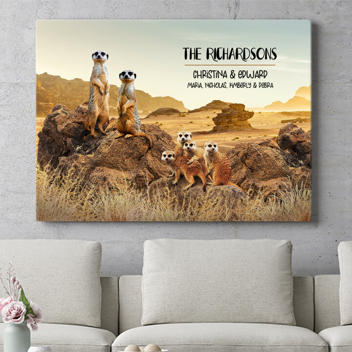 Personalized gift Meerkat Family