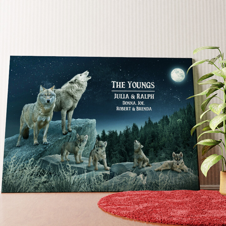 Personalized mural Wolf Pack