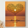 Personalized canvas print Birds Of Love