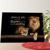 Personalized mural Lion Couple