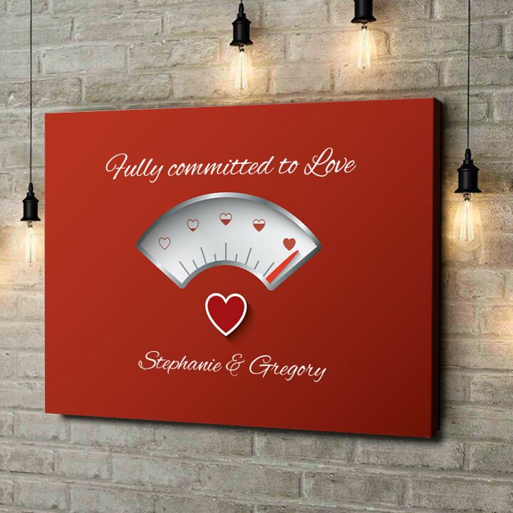 Personalized canvas print 100% Love
