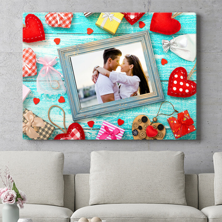 Personalized gift Background: Heart To Heart
