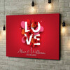 Personalized canvas print LOVE