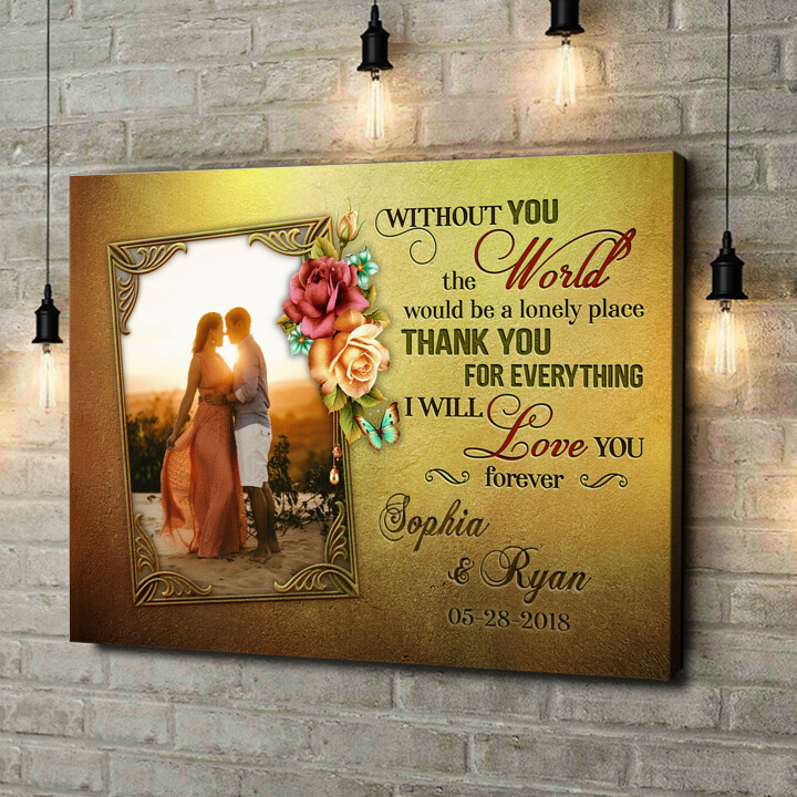 Personalized canvas print Eternal Love 