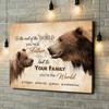 Personalized canvas print Bear Father