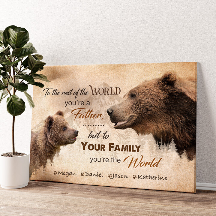Bear Father Personalized mural