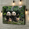 Personalized canvas print Panda Bears