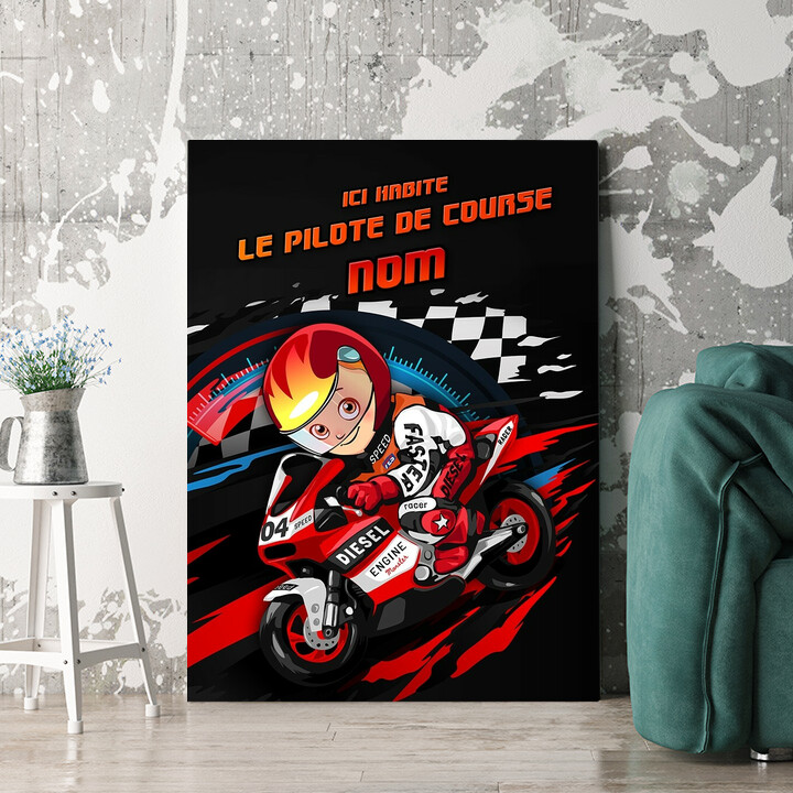 Murale personnalisée Motocycliste