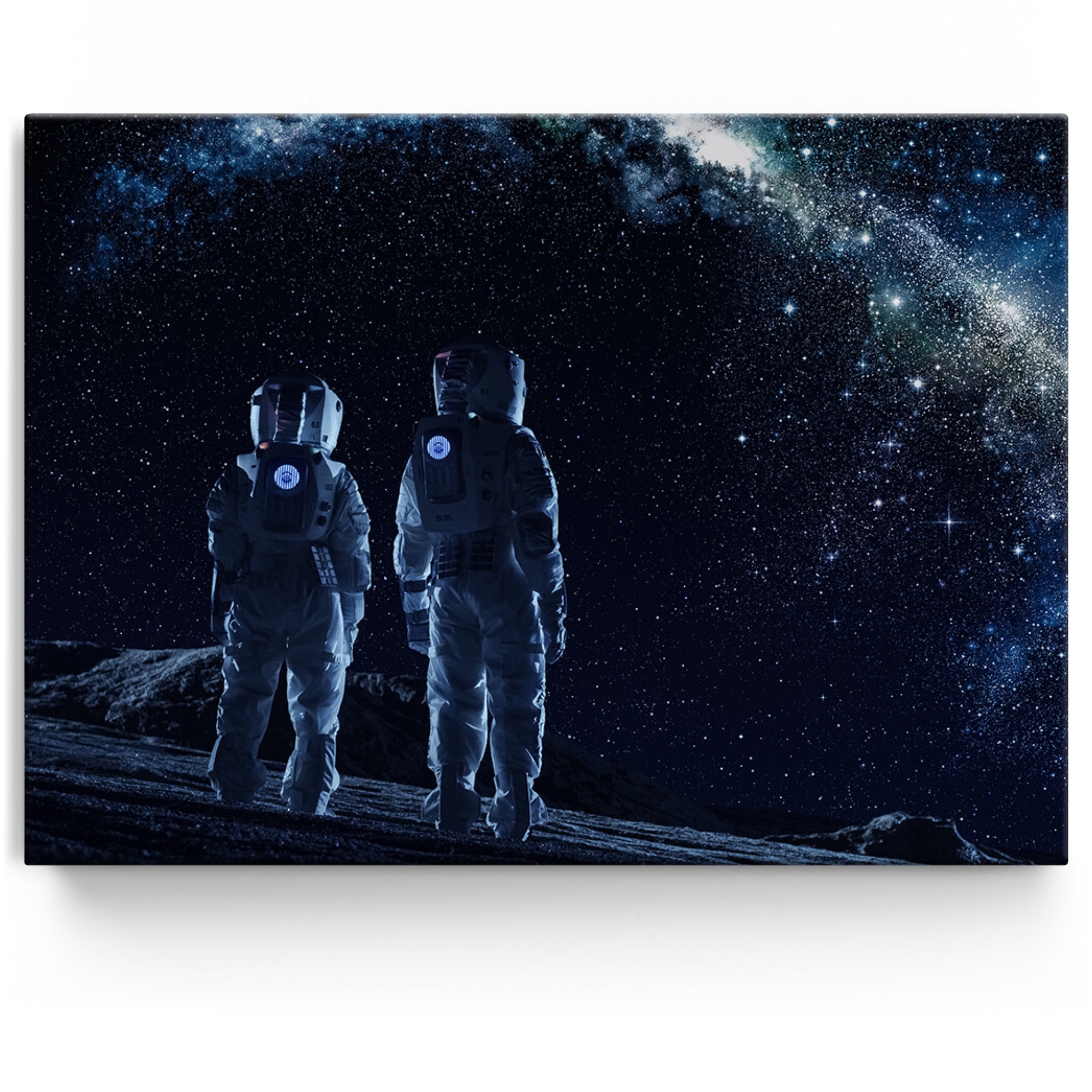 Toile personnalisée Deux astronautes