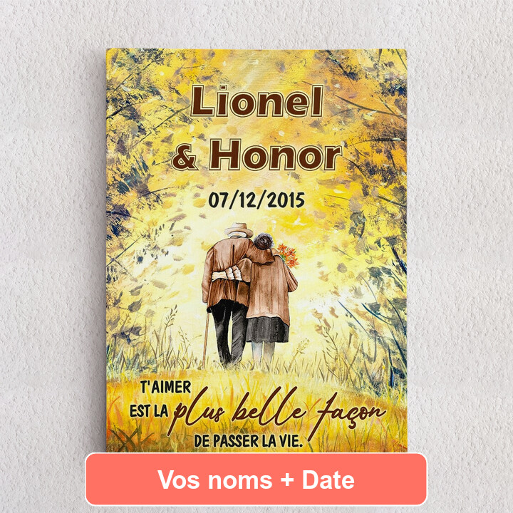 Toile personnalisée La plus belle façon de vivre