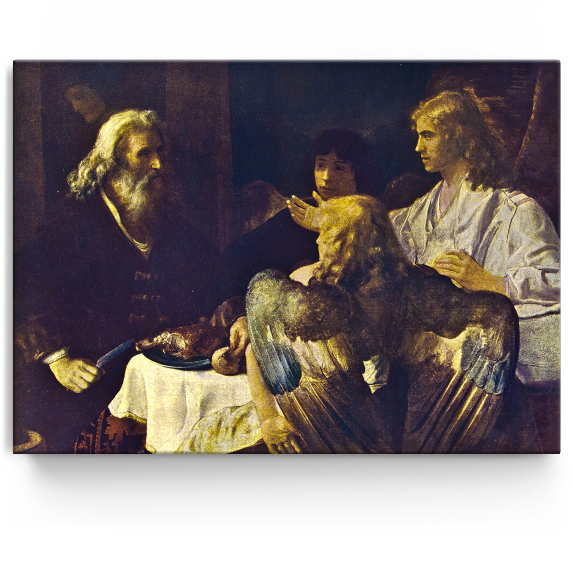 Toile personnalisée Abraham au service des trois anges