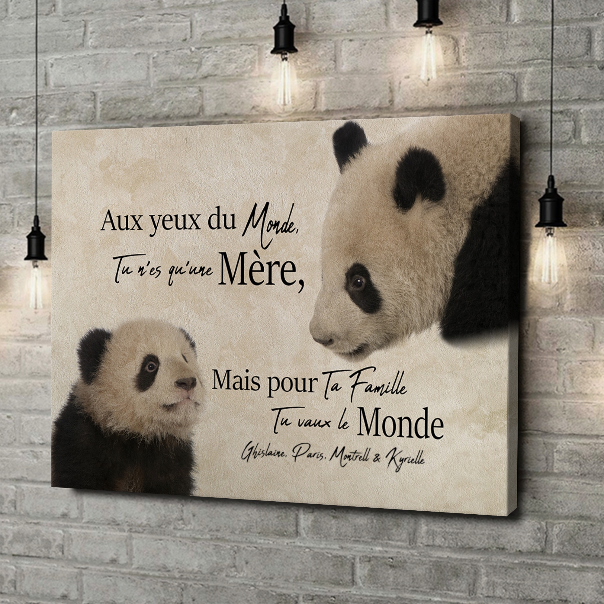 Toile Cadeau Mère Panda