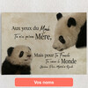 Toile personnalisée Mère Panda