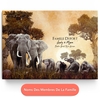 Toile personnalisée Famille d'éléphants