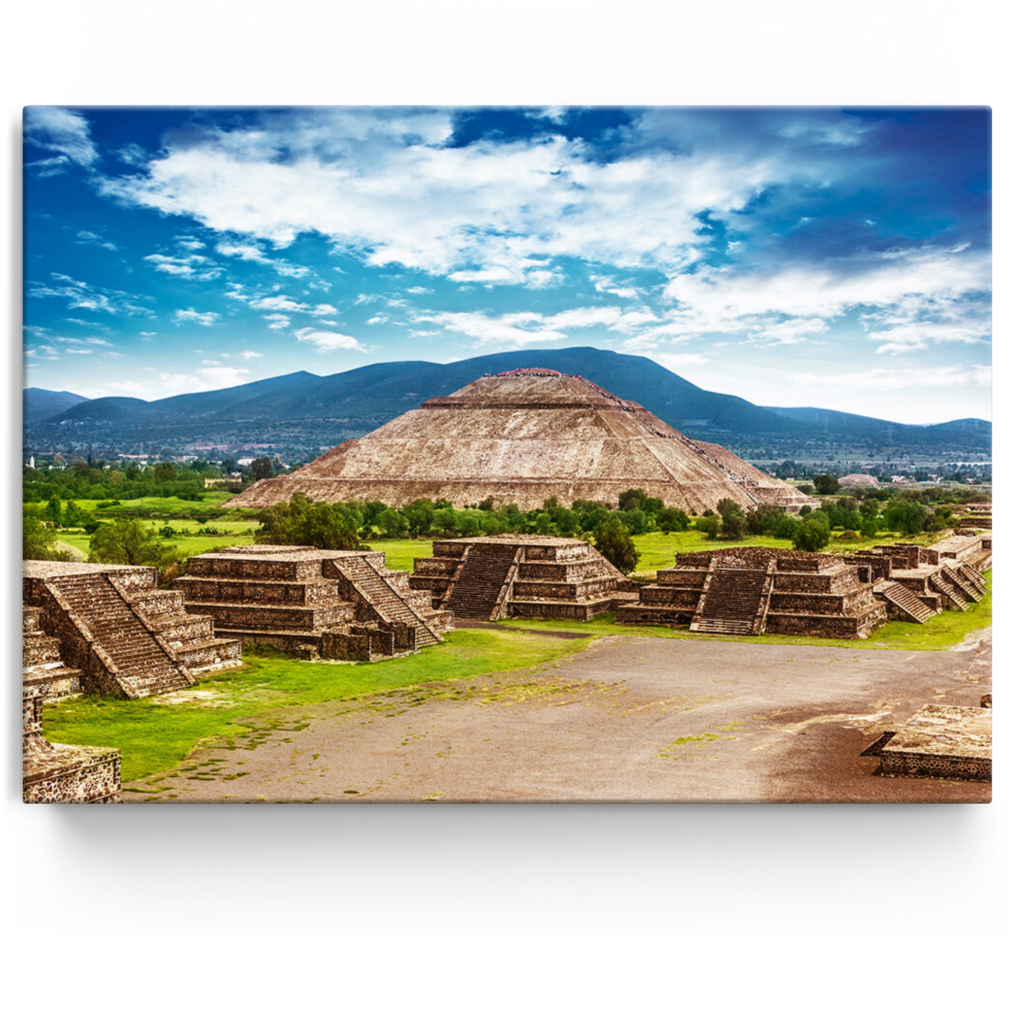 Toile personnalisée Pyramides de Teotihuacán au Mexique