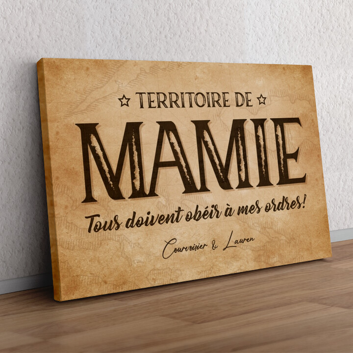 Cadeau personnalisé Le territoire de Mamie
