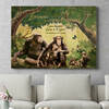Murale personnalisée Famille de singes