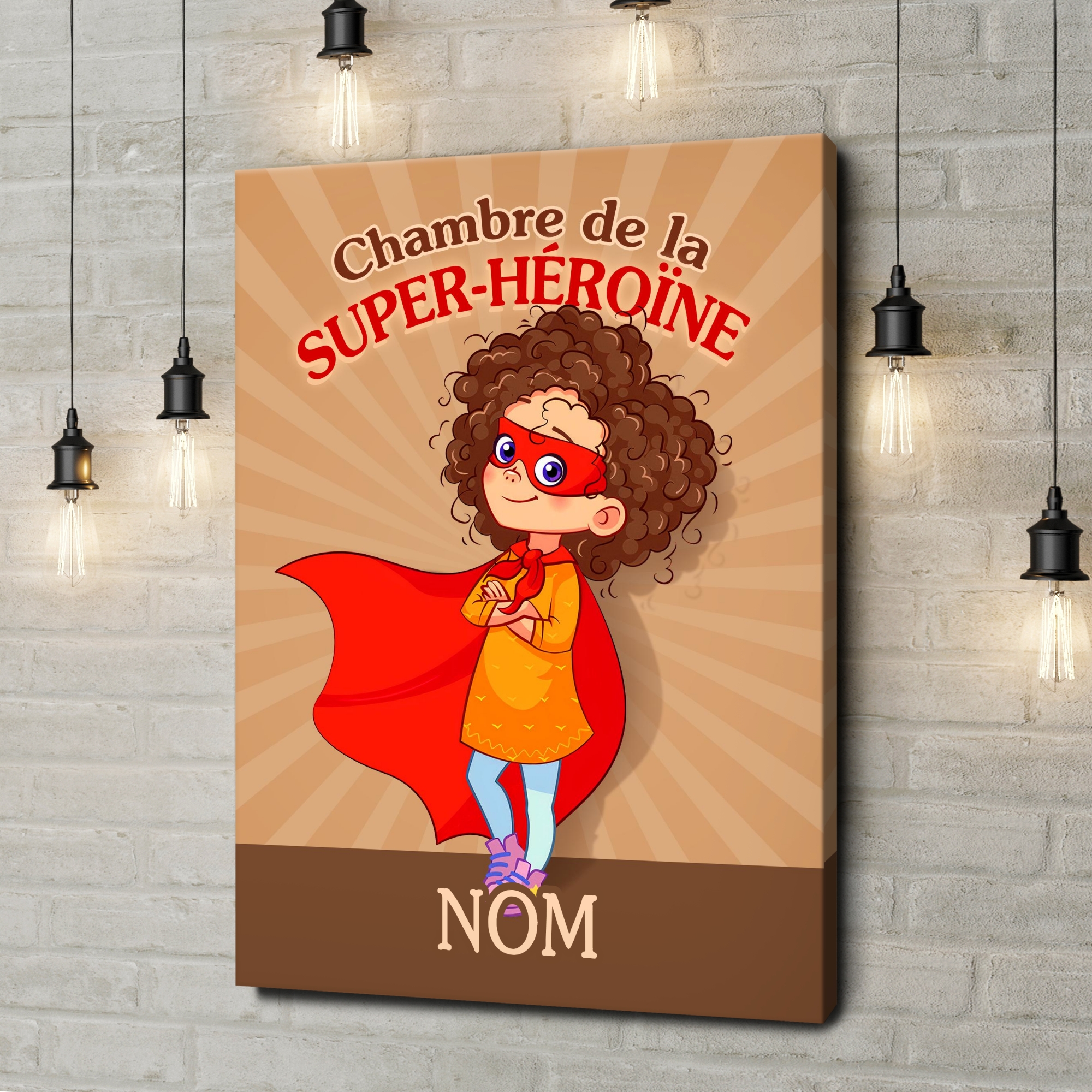 Toile Cadeau Super-héroïne avec cape