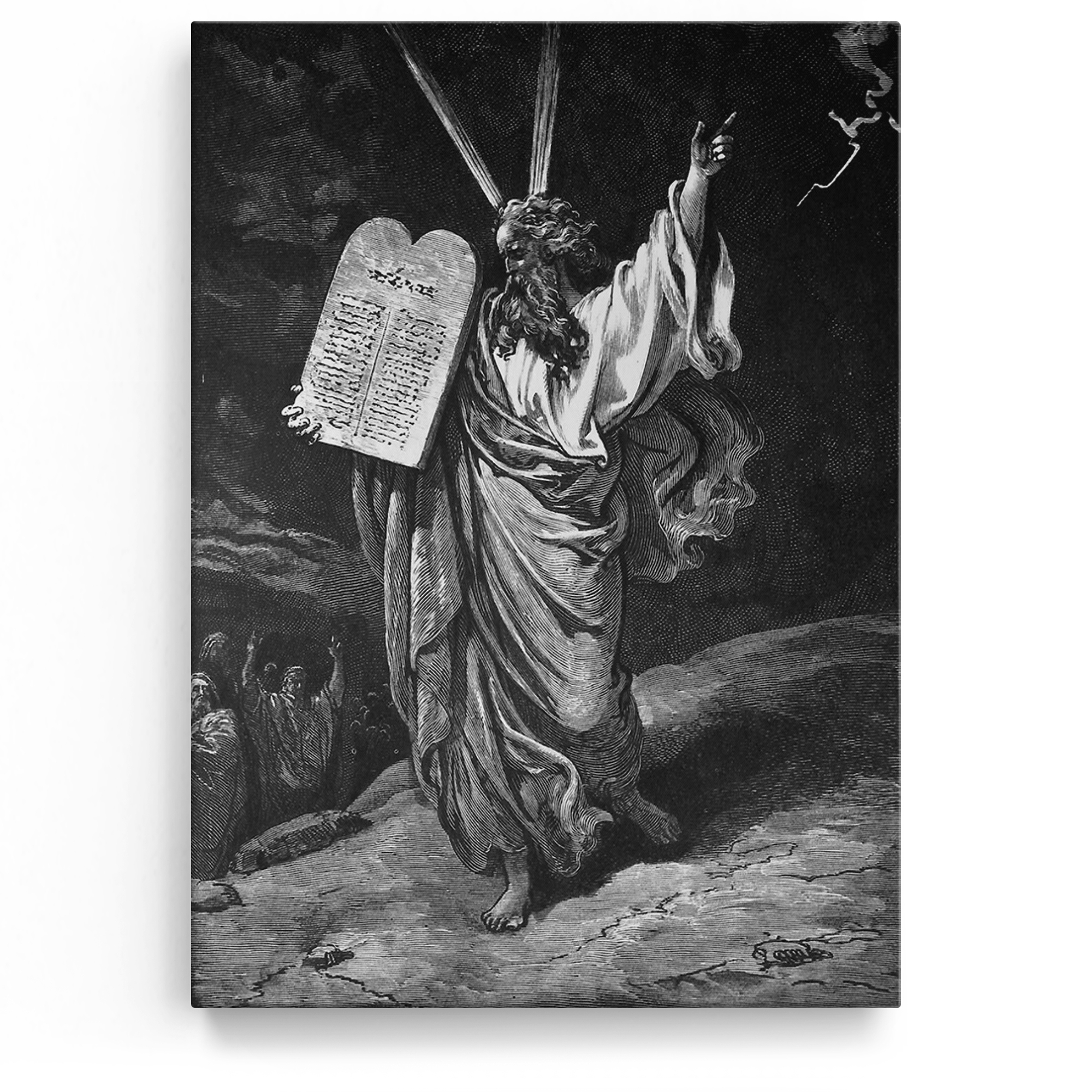 Toile personnalisée Moïse et les dix commandements
