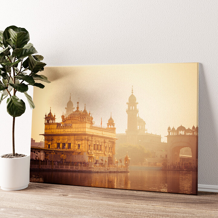 Impression sur toile personnalisée Sikh Gurdwara Golden Temple Punjab Inde