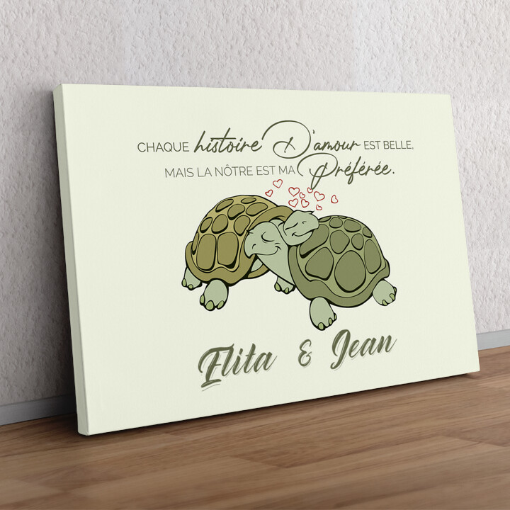 Cadeau personnalisé L'amour des tortues