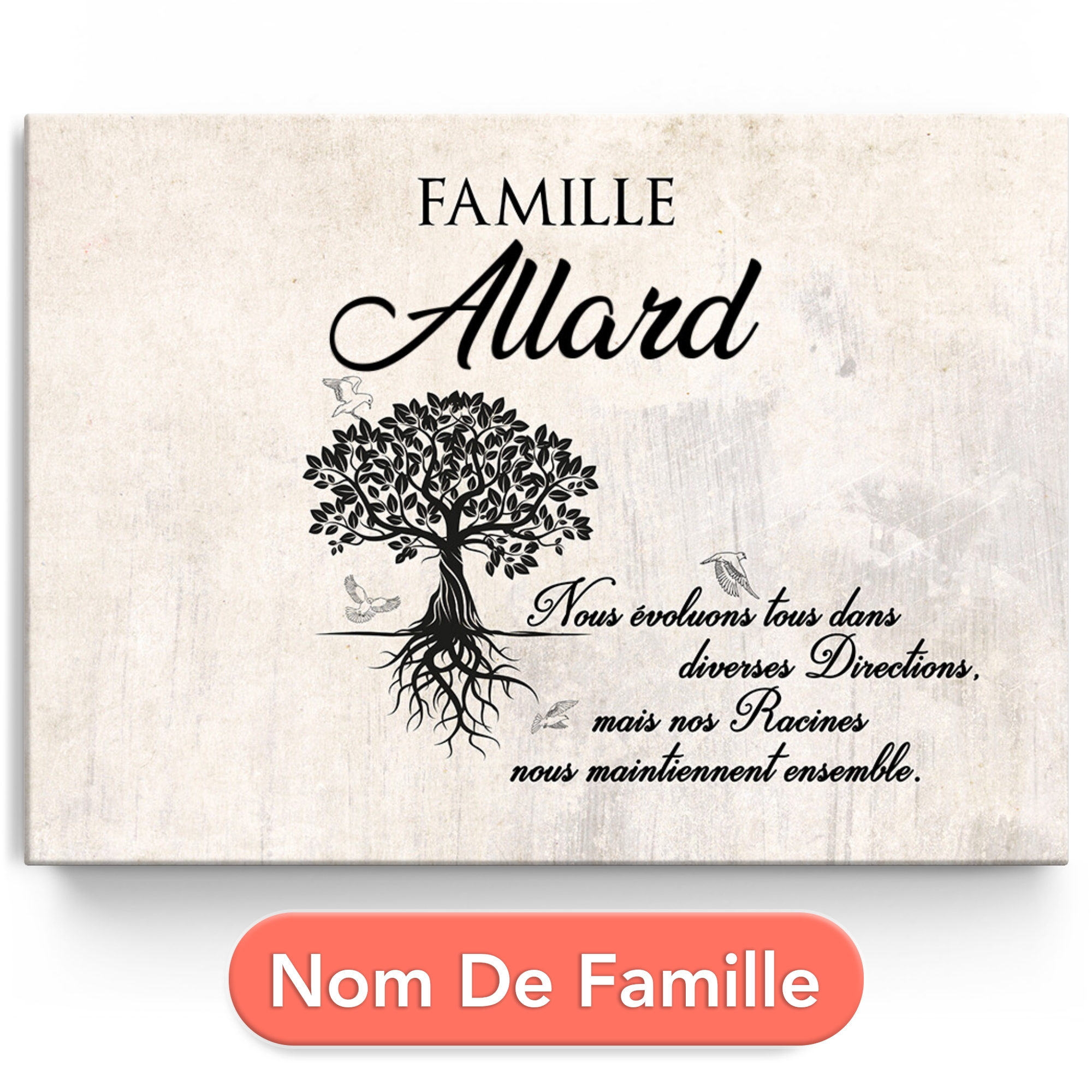 Toile personnalisée Family Tree