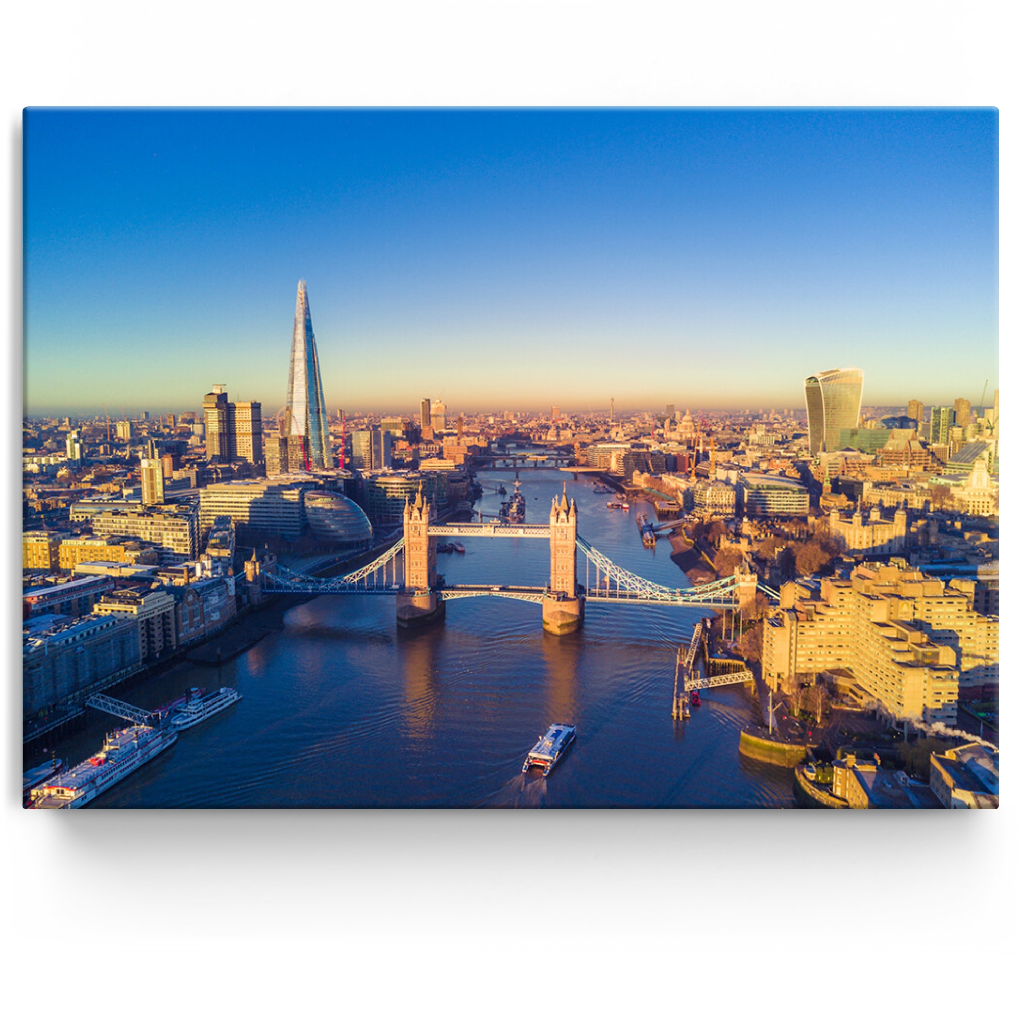 Toile personnalisée Vue aérienne du London Bridge