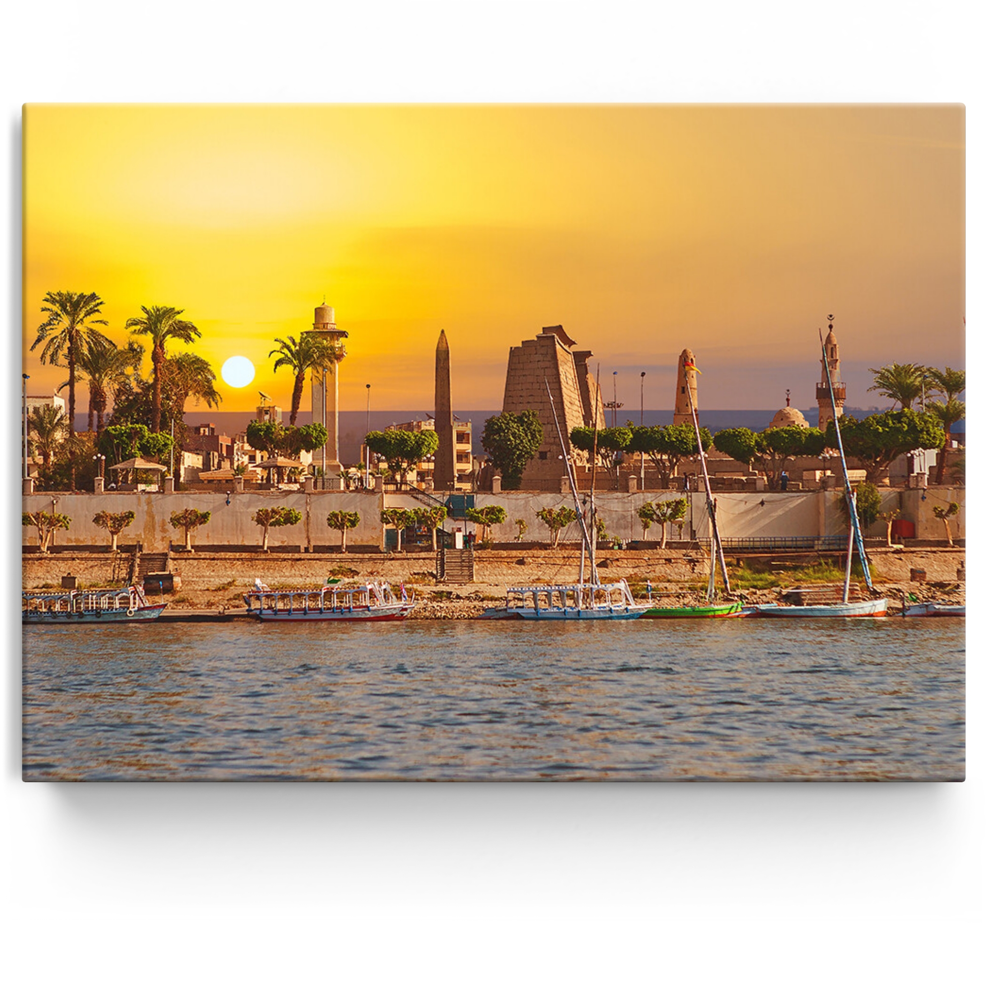 Toile personnalisée Le Nil au coucher du soleil