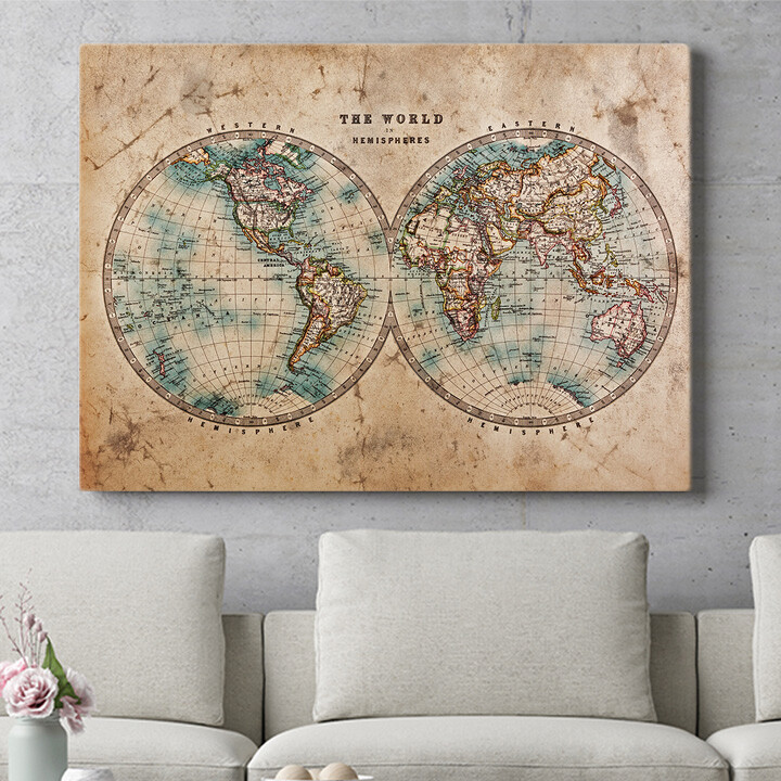 Murale personnalisée Carte du monde