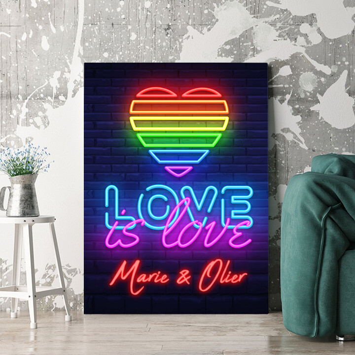 Murale personnalisée L'amour est l'amour