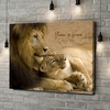 Toile Cadeau L'amour des Lions