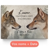 Toile personnalisée L'amour des loups