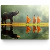 Toile personnalisée Des moines avec un éléphant