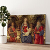 Impression sur toile personnalisée Trône  Mary avec l'enfant et les deux Jean
