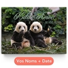 Toile personnalisée Oursons panda