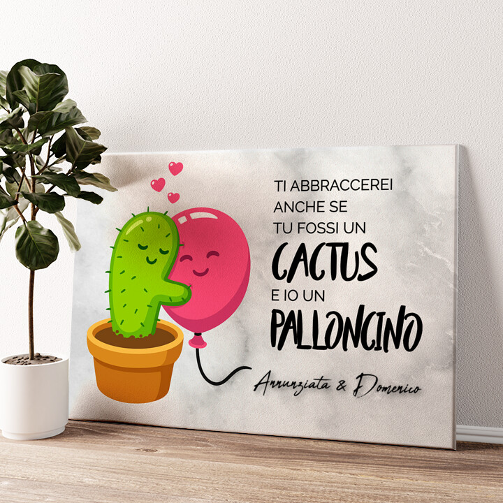 Stampa personalizzata su tela Palloncini Cactus