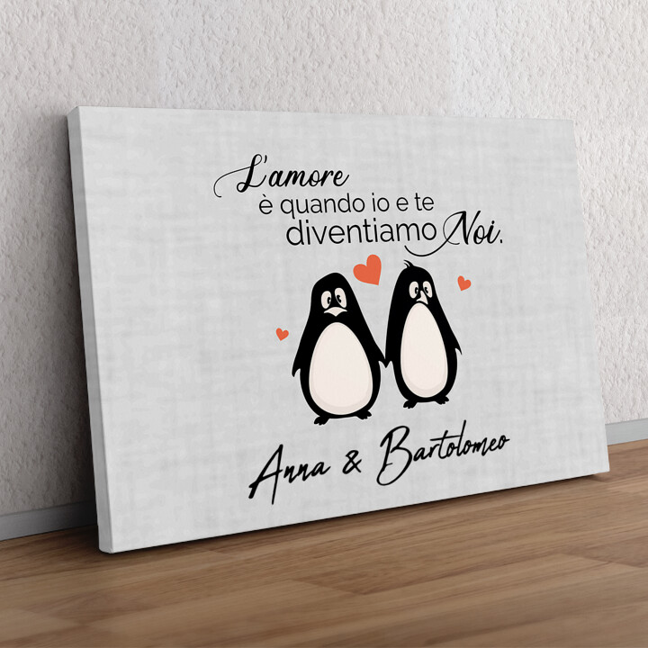 Regalo personalizzato Set di pinguini