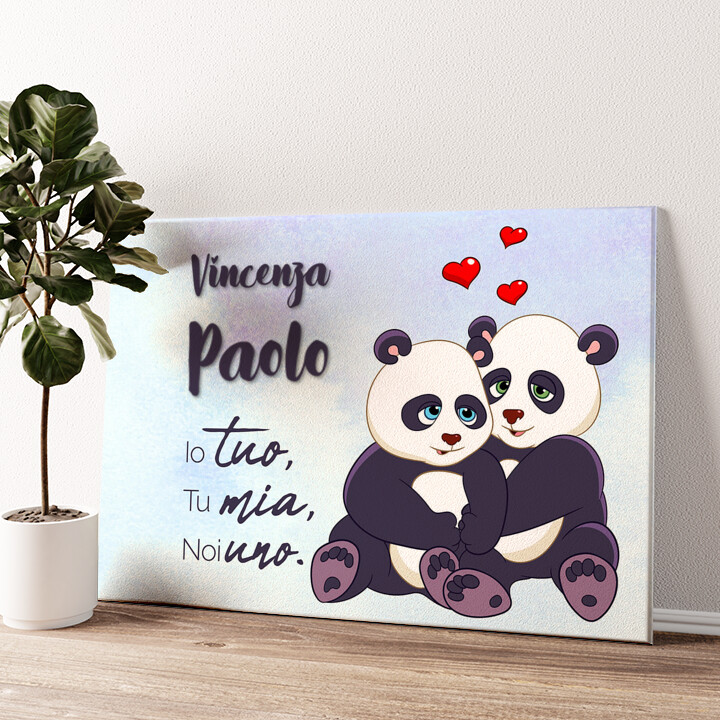 Stampa personalizzata su tela Panda