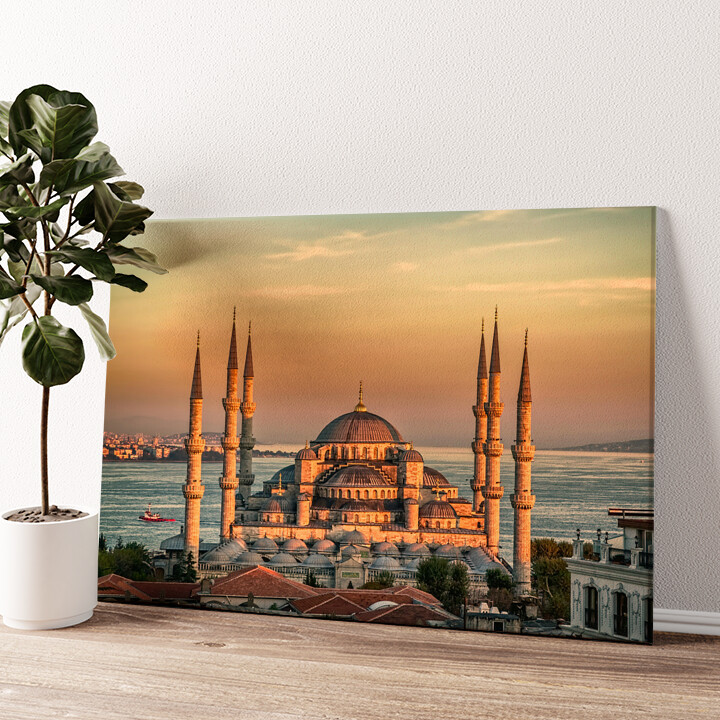 Stampa personalizzata su tela Moschea blu di Istanbul