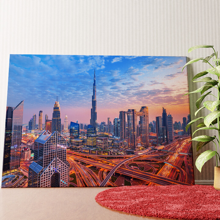 Skyline di Dubai Tela personalizzata