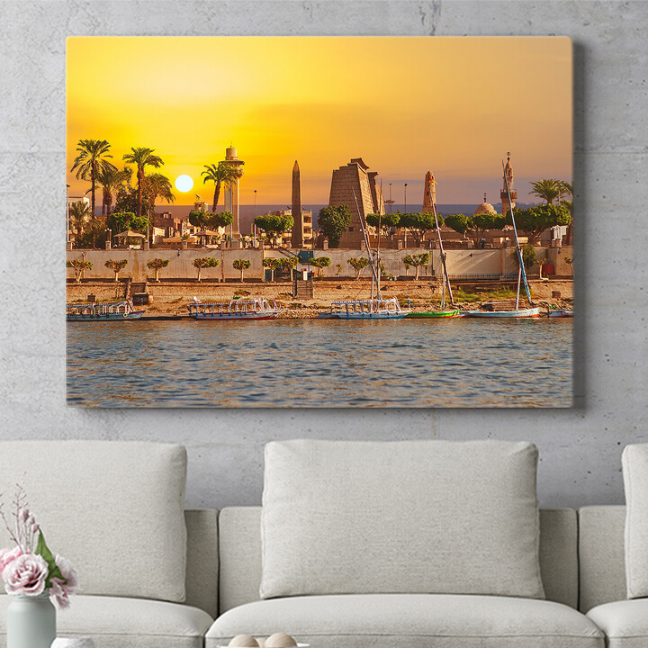 Tela personalizzata Il Nilo al tramonto