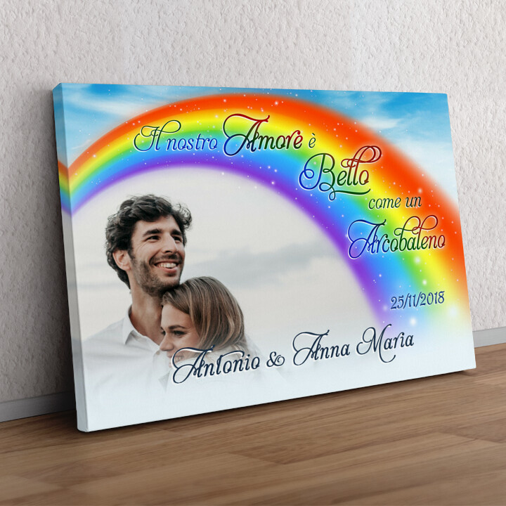 Regalo personalizzato L'amore sotto l'arcobaleno