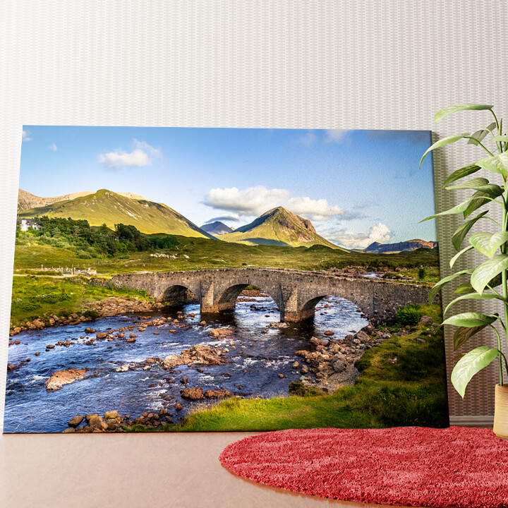 Ponte di pietra naturale in Scozia Tela personalizzata