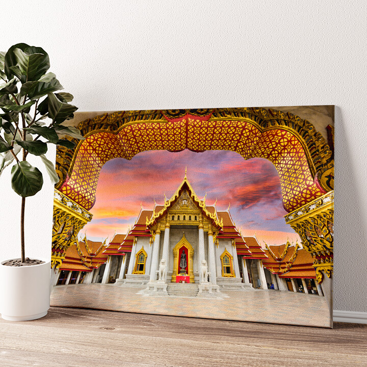 Stampa personalizzata su tela Tempio di marmo a Bangkok