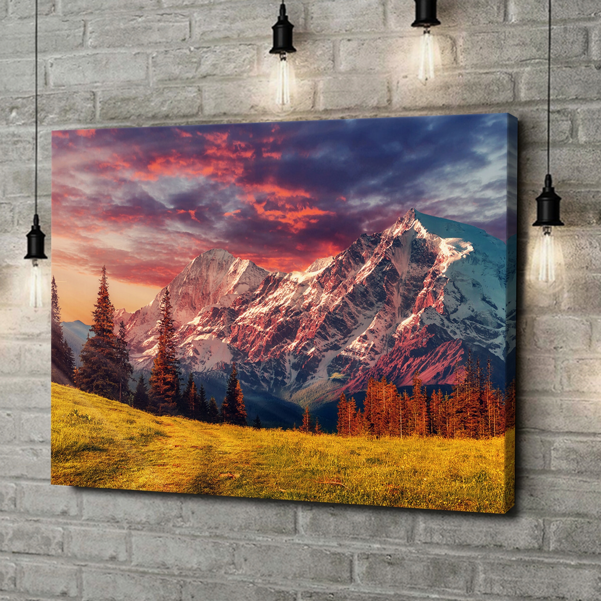 Canvas Cadeau Berglandschap Alpen